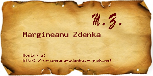 Margineanu Zdenka névjegykártya